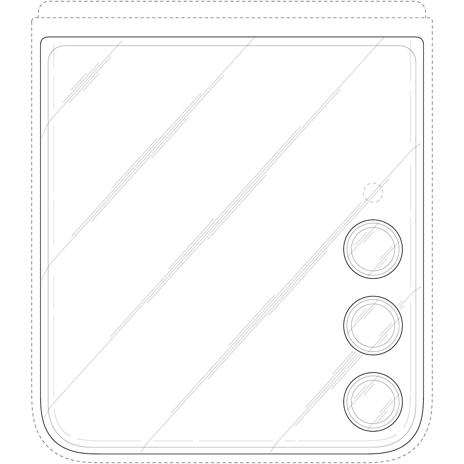 Vorderansicht des Samsung Galaxy Z Flip 7 mit Teleobjektivkamera Vorderansicht des Samsung Galaxy Z Flip 7 mit Teleobjektivkamera