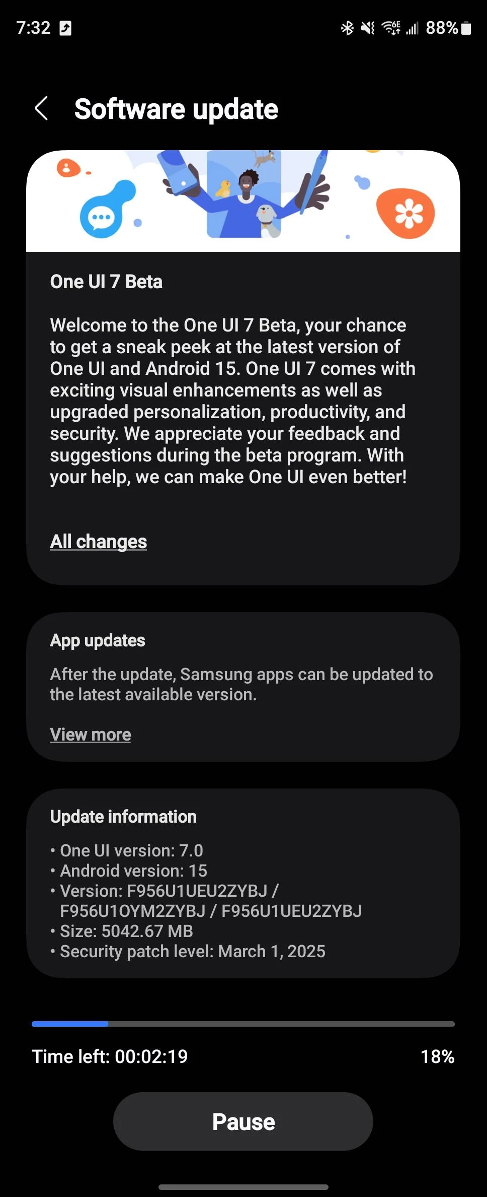 Samsung Galaxy Z Fold 6 One UI 7 Beta Update Bild 1 Samsung Galaxy Z Fold 6 One UI 7 Beta Update Bild 1
