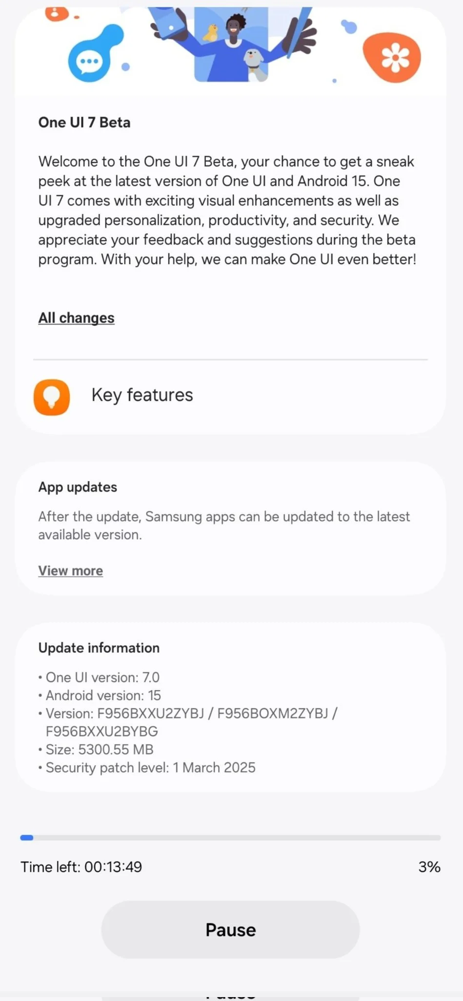 Samsung Galaxy Z Fold 6 One UI 7 Beta Update Bild 2 Samsung Galaxy Z Fold 6 One UI 7 Beta Update Bild 2