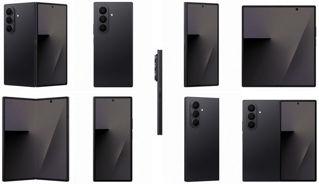 Samsung Galaxy Z Fold 7 in der Jet Black Farbe