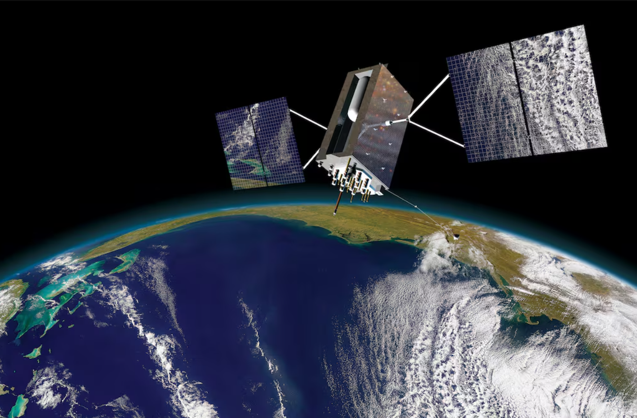 GPS III - Illustration von Lockheed Martin GPS III-Satellit, entwickelt von Lockheed Martin