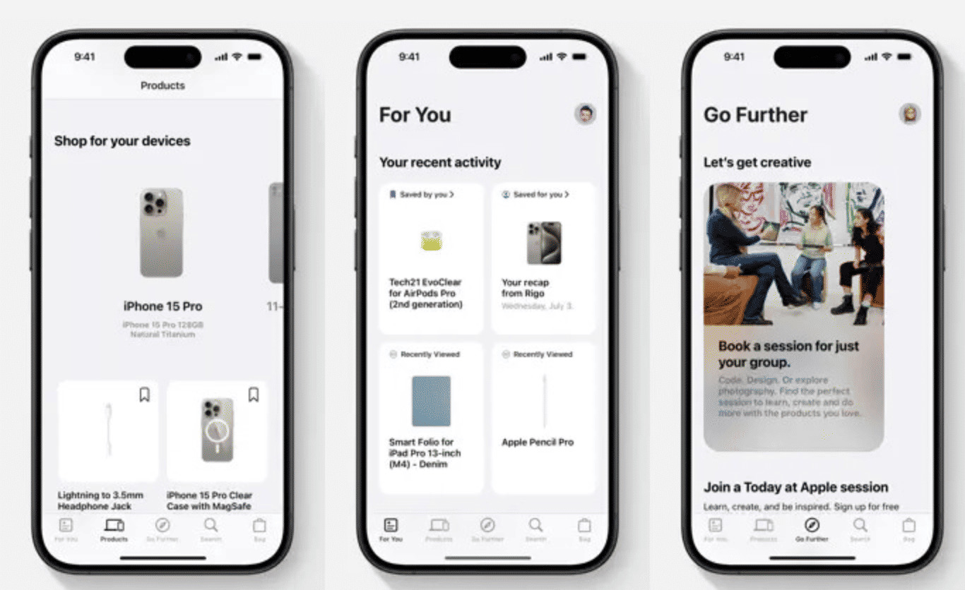 Apple Store App Screenshot der Apple Store App