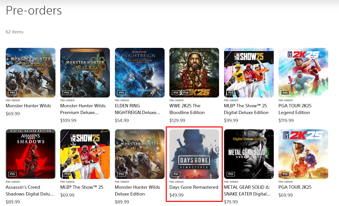 Vorbestellung im PS Store. Illustration: Sony