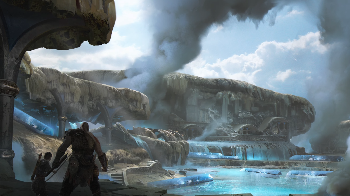 Die Entwickler von God of War: Ragnarok erzählten von der Welt der Zwerge Svartalheim, wo eine Industriestadt inmitten verschiedener Biome gebaut wird-3 Die Entwickler von God of War: Ragnarok erzählten von der Welt der Zwerge Svartalheim, wo eine Industriestadt inmitten verschiedener Biome gebaut wird-3