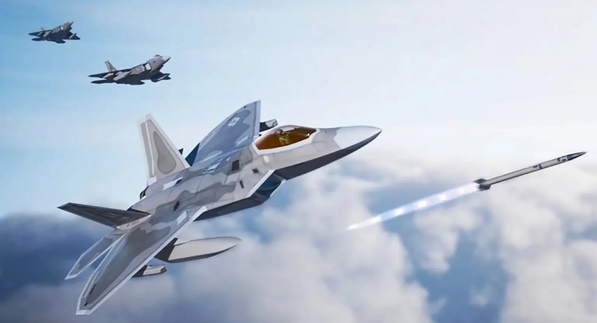 Start der AIM-260A JATM-Rakete von der F-22 Start der AIM-260A JATM-Rakete von der F-22