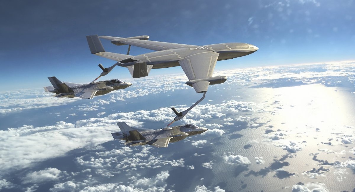 Das Konzept einer flachen Zapfsäule Lockheed Martins Konzept eines flachen Kraftstofftransporters