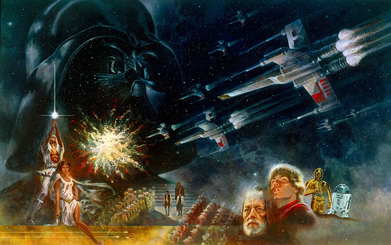 Ein Plakat für den Film "Star Wars. Episode IV: A New Hope"