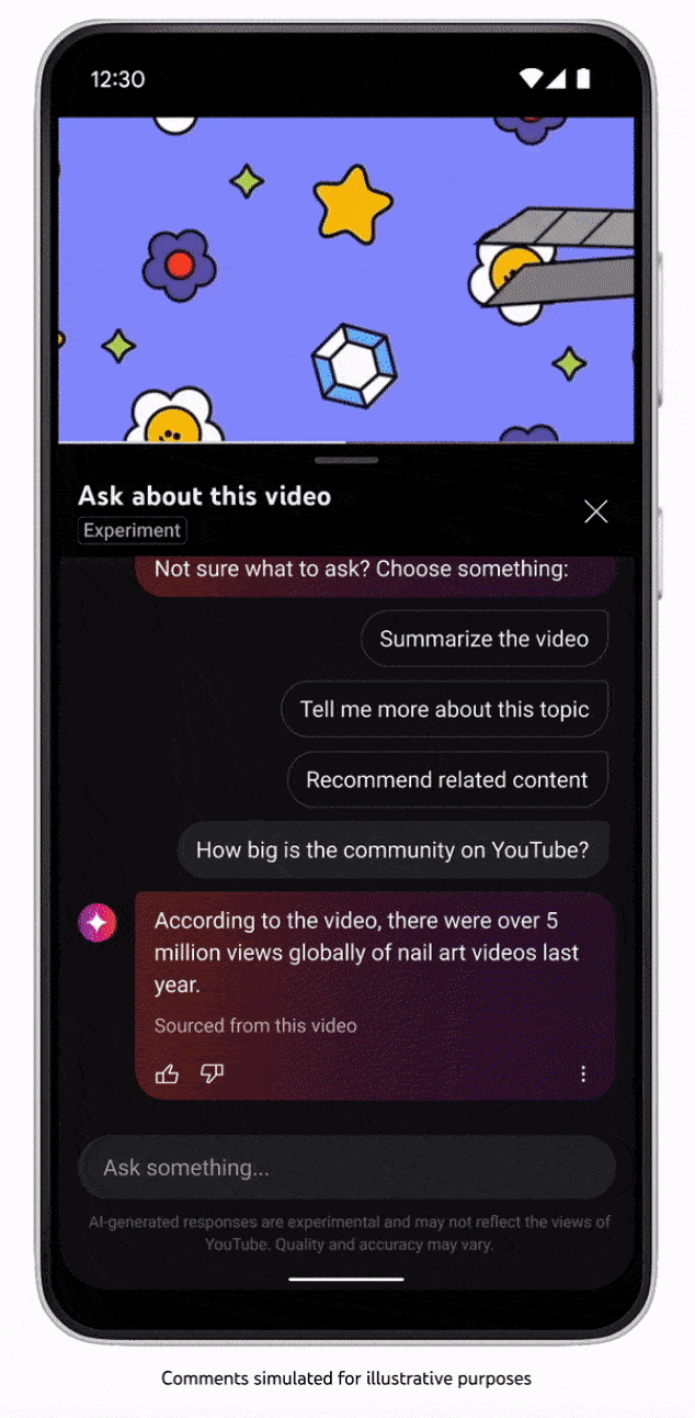 YouTube testet KI-Tools zum Sortieren von Kommentaren nach Themen und einen Chatbot für Videos-3 YouTube testet KI-Tools zum Sortieren von Kommentaren nach Themen und einen Chatbot für Videos-3