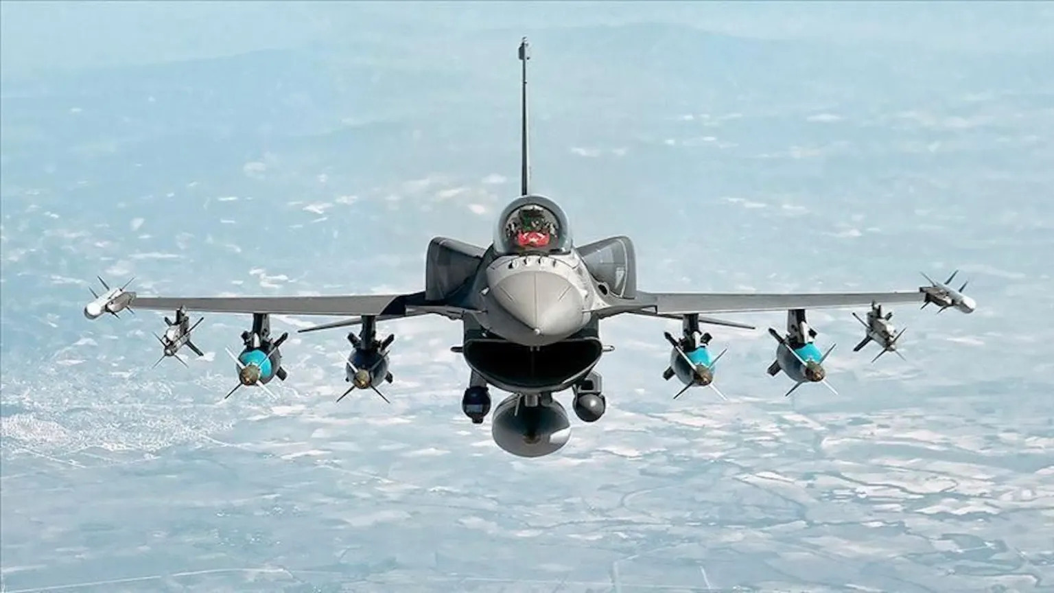 Ein F-16 Flugzeug. Illustration: AFP