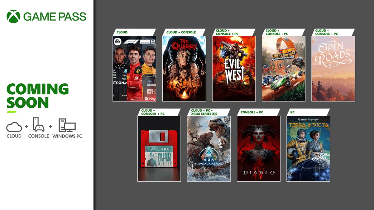 Game Pass-Nutzer können in der zweiten Märzhälfte einige großartige Neuerscheinungen erwarten, darunter Diablo IV, Evil West und The Quarry Game Pass-Nutzer können in der zweiten Märzhälfte einige großartige Neuerscheinungen erwarten, darunter Diablo IV, Evil West und The Quarry