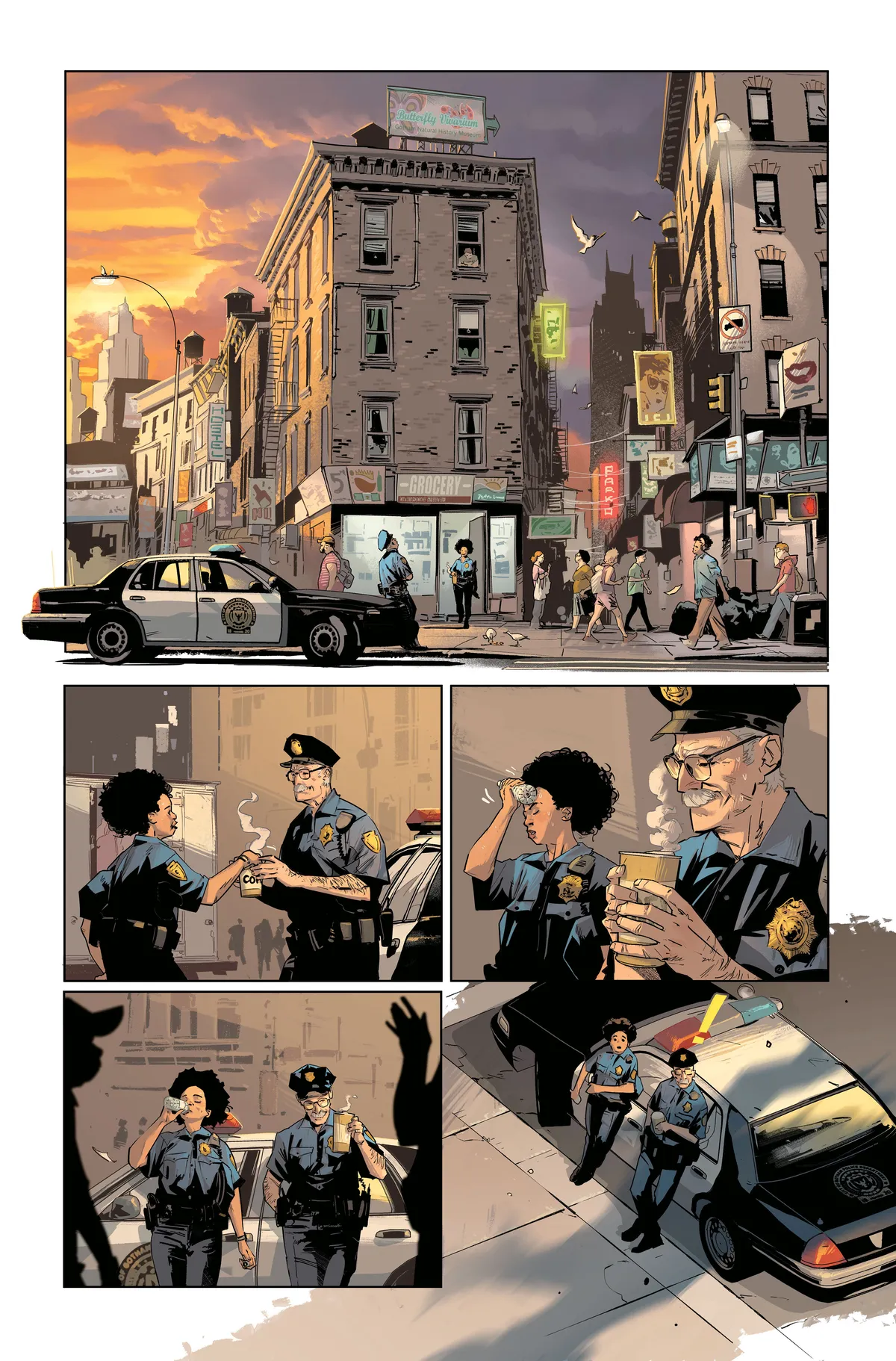 Illustrationen für das Comicbuch