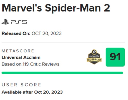 100% der Empfehlungen sprechen für sich: Kritiker schwärmen von Marvel's Spider-Man 2 und loben die hervorragende Arbeit von Insomniac Games-3
