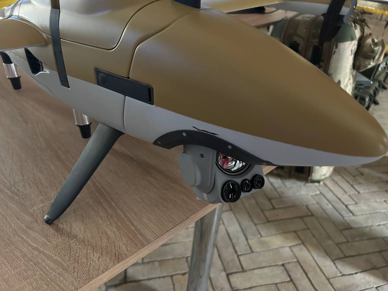 Das optische Modul der Vector-Drohne von NextVision. Das optische Modul der Vector-Drohne von NextVision.