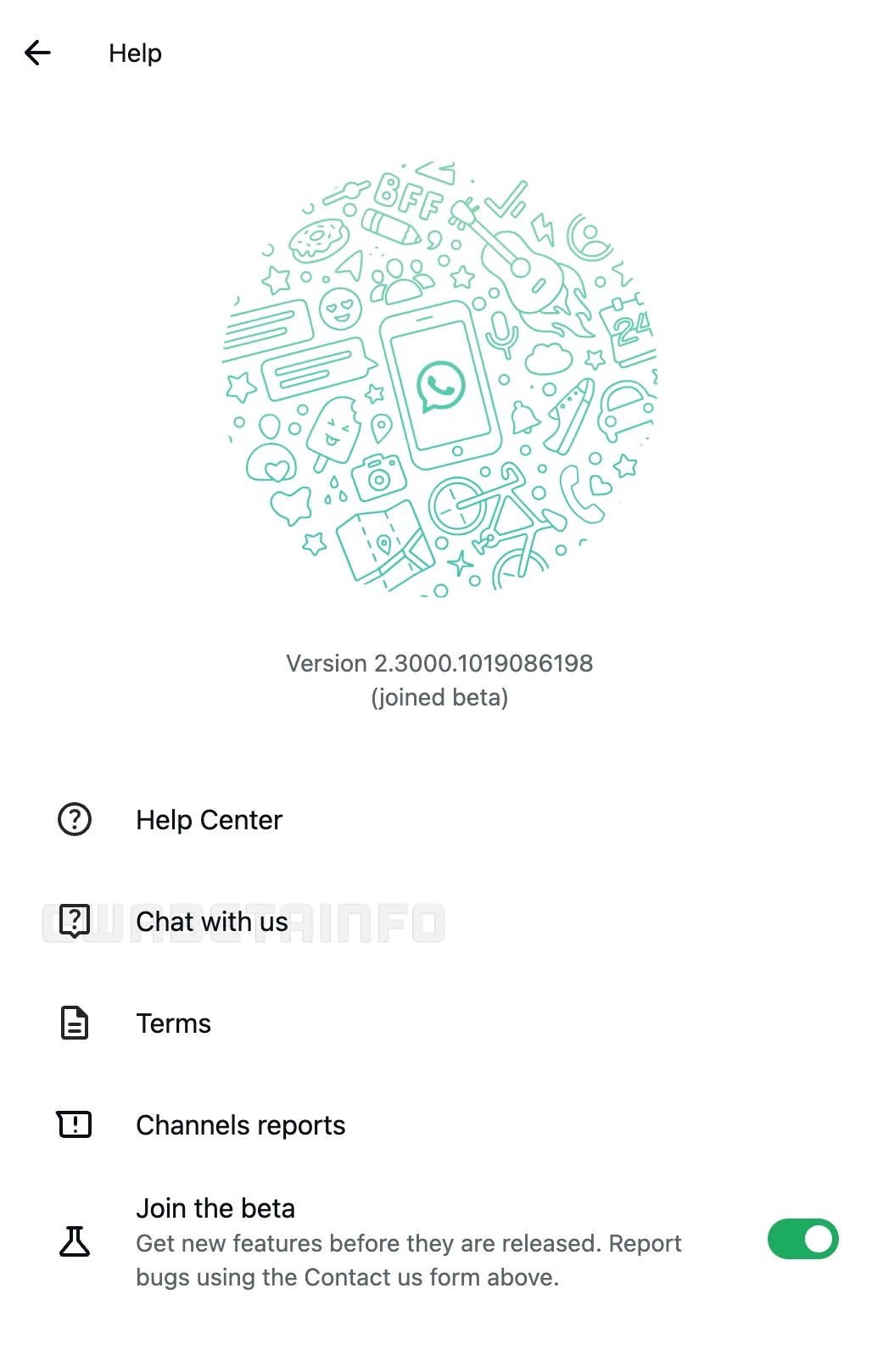 WhatsApp-Chat-Unterstützungsfunktion Eine Illustration der WhatsApp-Funktion "Mit uns chatten".