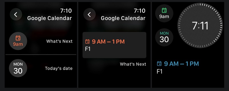 Google Kalender-Oberfläche