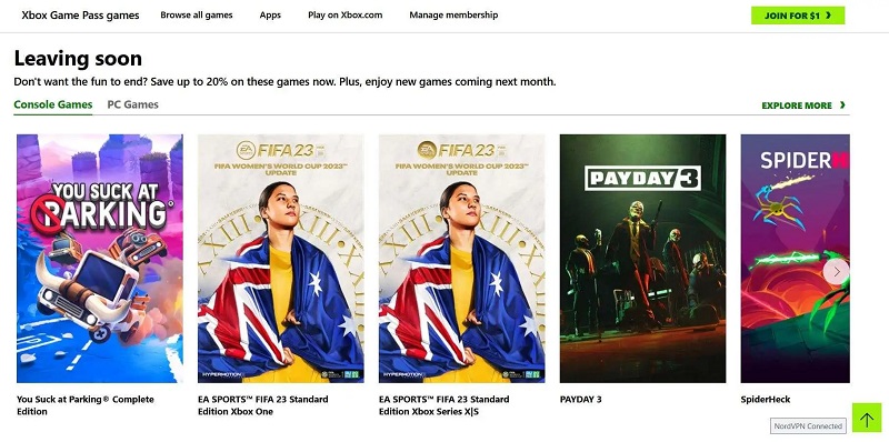 Sechs Spiele werden Mitte September aus dem Xbox Game Pass-Katalog entfernt, darunter die Shooter Payday 3 und FIFA 23-2
