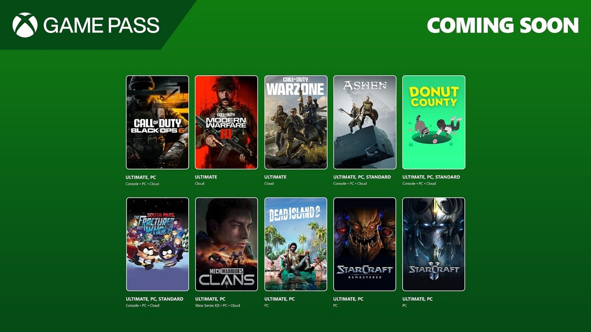 Call of Duty: Black Ops 6, zwei StarCraft, Dead Island 2 und mehr erwarten Xbox Game Pass-Abonnenten in der zweiten Oktoberhälfte Call of Duty: Black Ops 6, zwei StarCraft, Dead Island 2 und mehr erwarten Xbox Game Pass-Abonnenten in der zweiten Oktoberhälfte