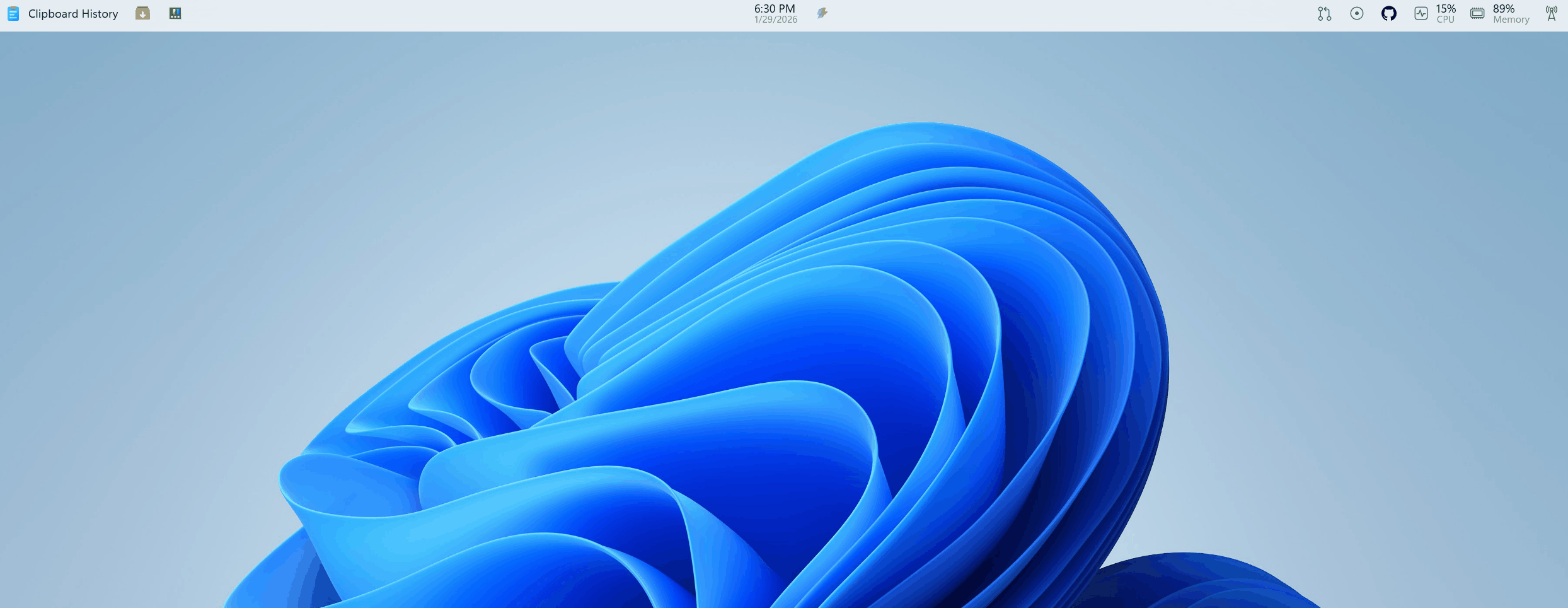 Beispiel der neuen oberen Leiste in Windows 11